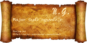 Major Gyöngyvér névjegykártya