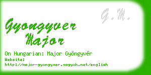 gyongyver major business card